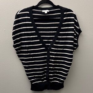 Cotton On Black and White Striped Cardigan
